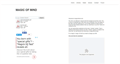 Desktop Screenshot of magicofmind.com